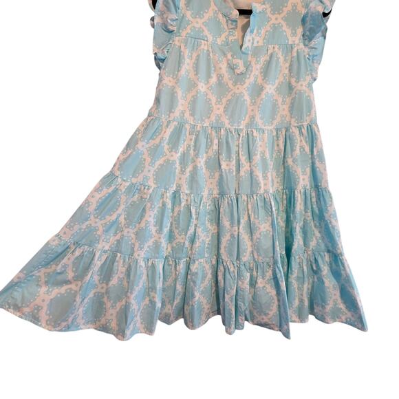 Roller Rabbit Tezza Pippa Dress Full Skirt Beach Inspired Cotton Poplin sz M - Picture 8 of 12